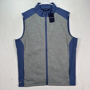 Peter Millar Vest Mens Medium Gray Blue Cambridge Crown Crafted Stretch NWT $265